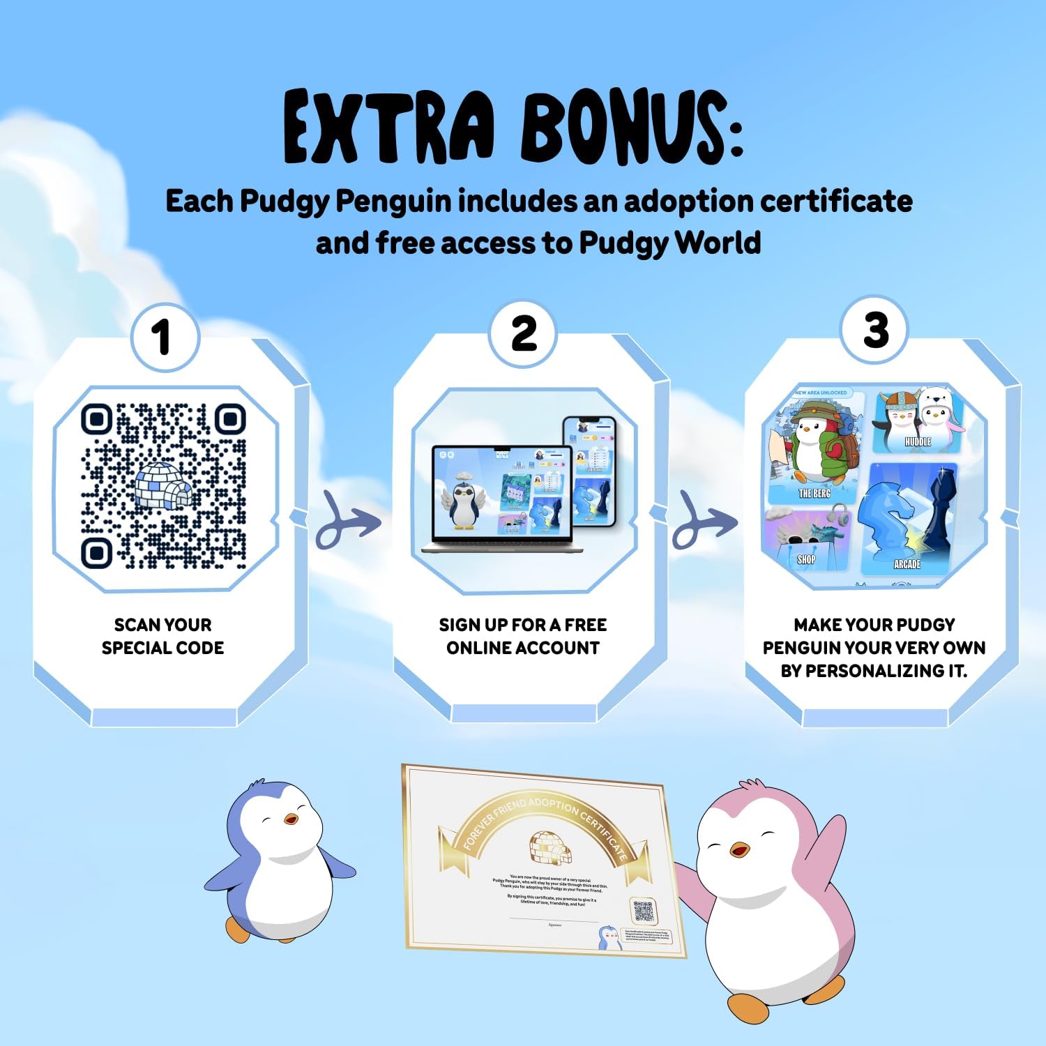 Pudgy Penguins: 4.5 Inch Figurine Positive Penguin - Pixie Paige Toys & Games Pudgy Penguins