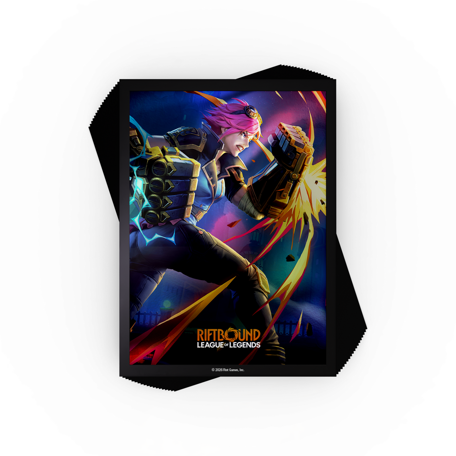 Riftbound League of Legends TCG: Vendetta Art Sleeve #1 (Vi vs Jinx) Card Game Accessories UVS Games