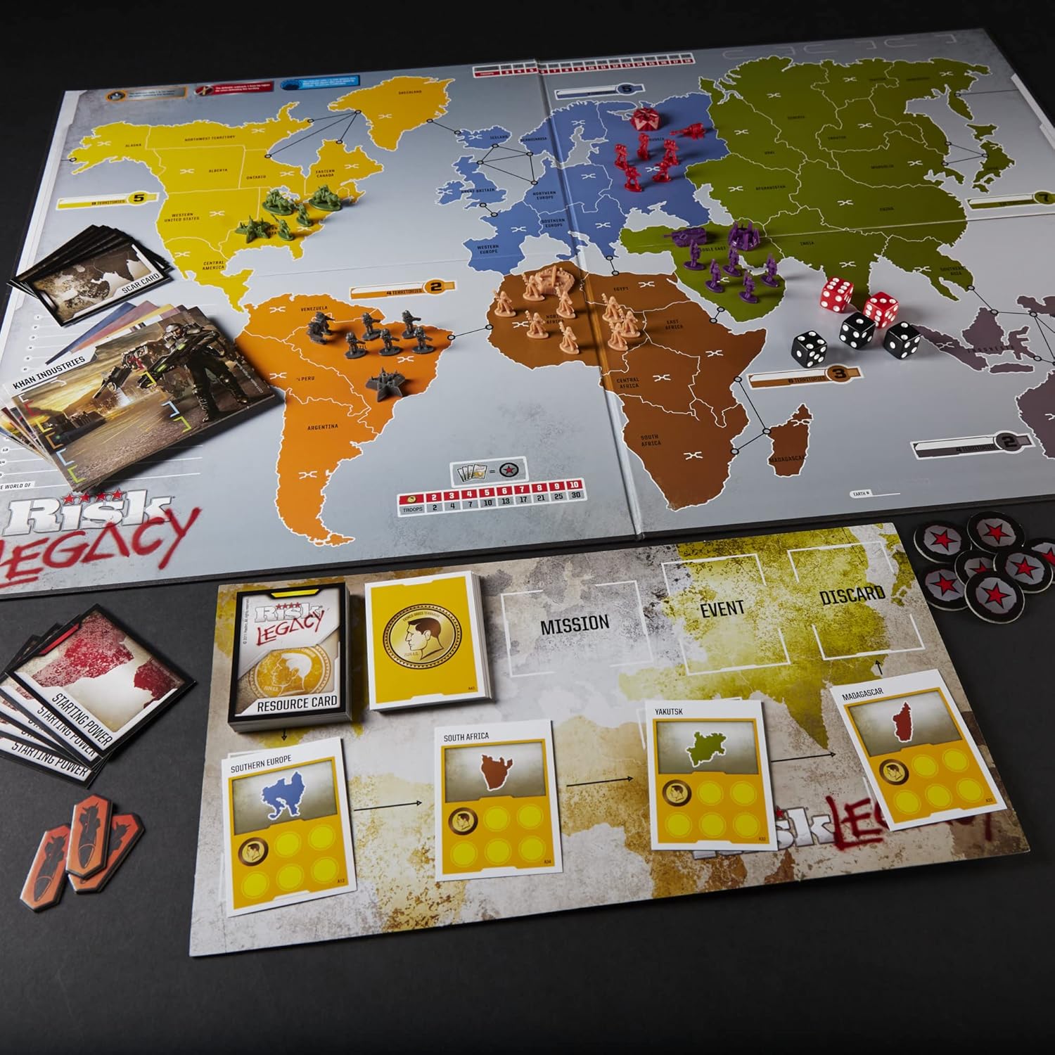 Risk Legacy [Board Game, 3-5 Players] Board Game Hasbro
