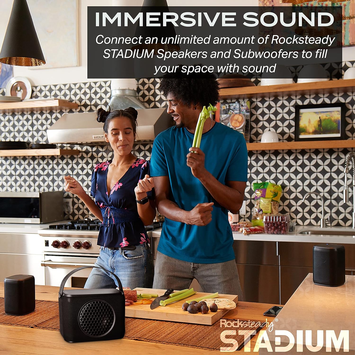 Rocksteady Stadium Portable Bluetooth Speaker Bundle - 4 Stereo Speakers [Electronics] Electronics Rocksteady   