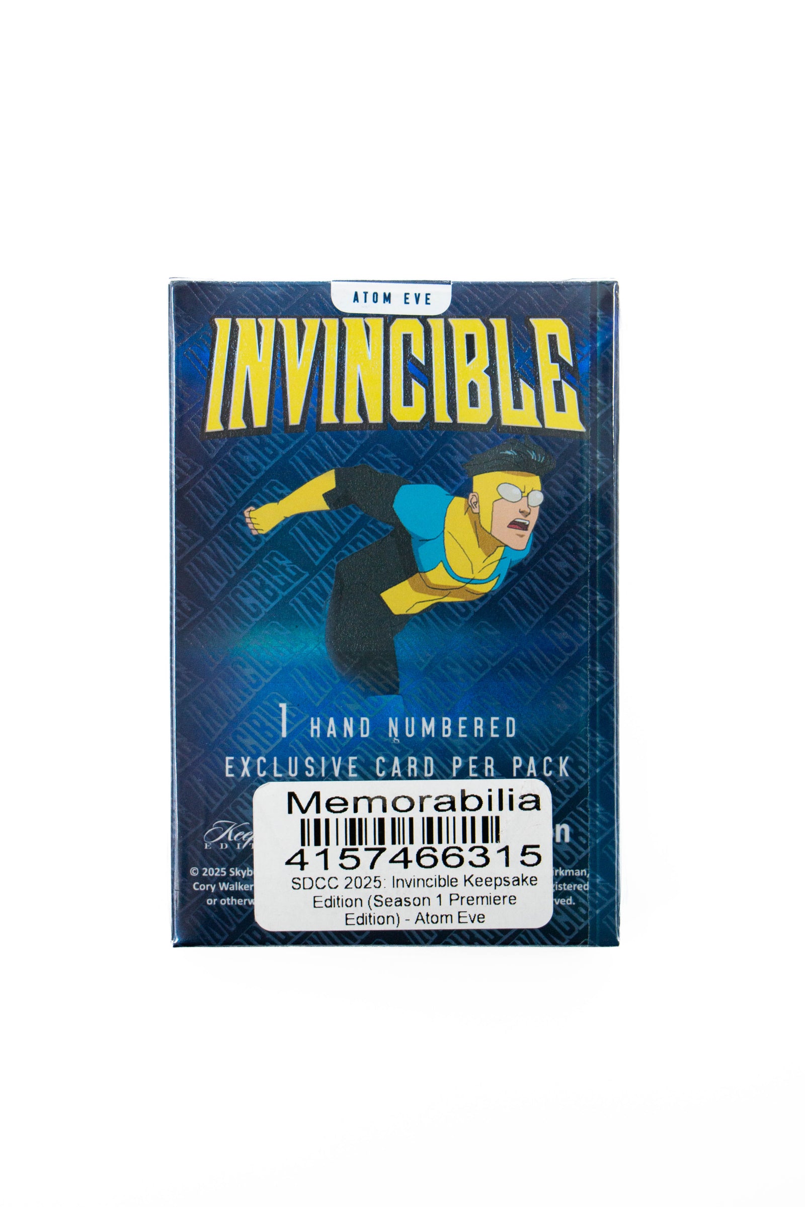Keepsake: Invincible Season 1 Premiere Edition - Atom Eve 1/500 Laser Signagraph Autograph Hand Numbered Card Game Keepsake