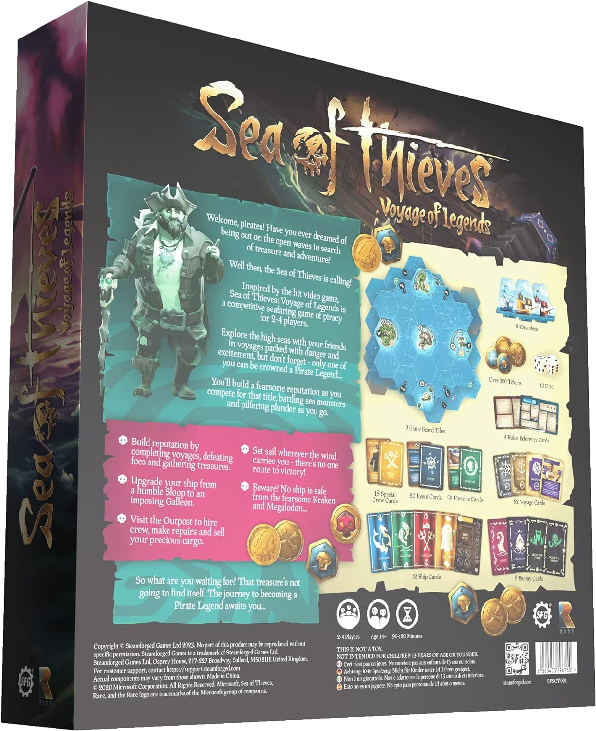 Sea of Thieves: Voyage of Legends [Board Game, 2-4 Players] Board Game Steamforged Games