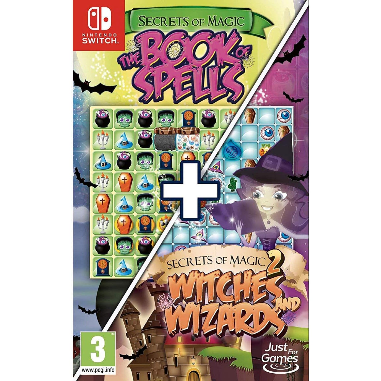 Secrets of Magic: The Book of Spells / Secrets of Magic 2: Witches and Wizards - 2 Game Bundle [Nintendo Switch] Nintendo Switch Video Game Just For Games