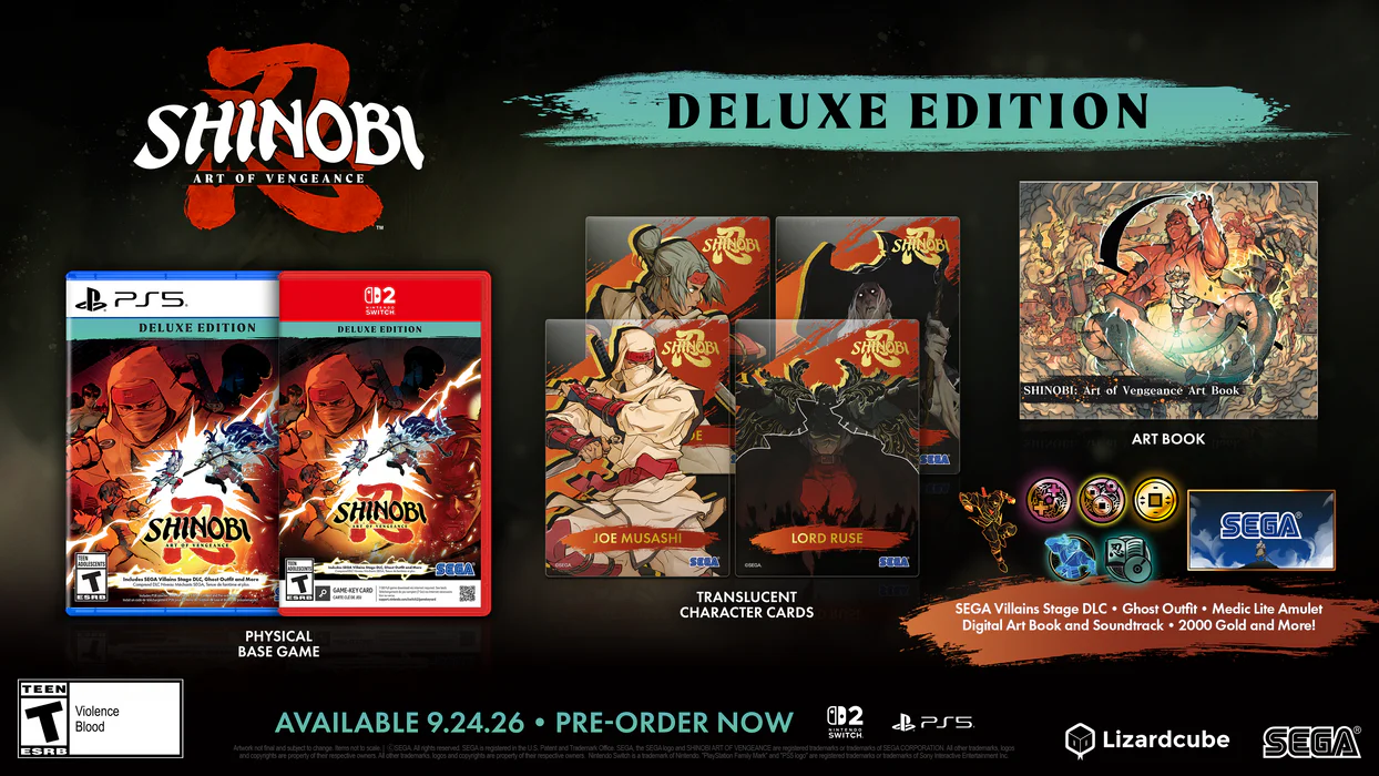 Shinobi: Art of Vengeance - Deluxe Edition [PlayStation 5] PlayStation 5 Video Game Sega