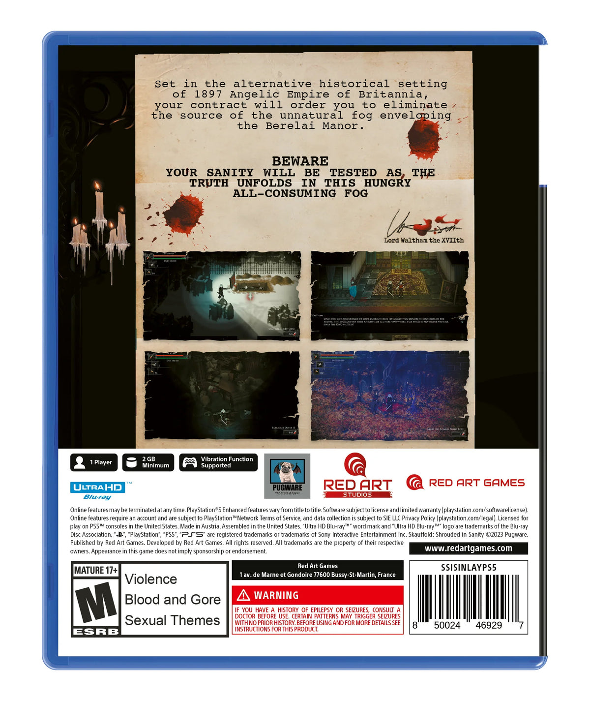 Skautfold: Shrouded in Sanity [PlayStation 5] PlayStation 5 Video Game Red Art Games   
