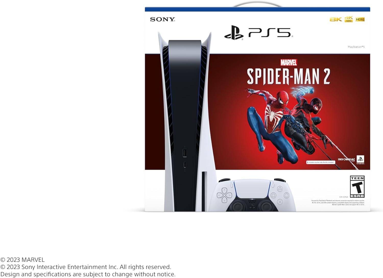 Sony PlayStation 5 Console - Disk Edition - Marvel's Spider-Man 2 Bundle [PlayStation 5 System] PlayStation 5 Hardware Sony