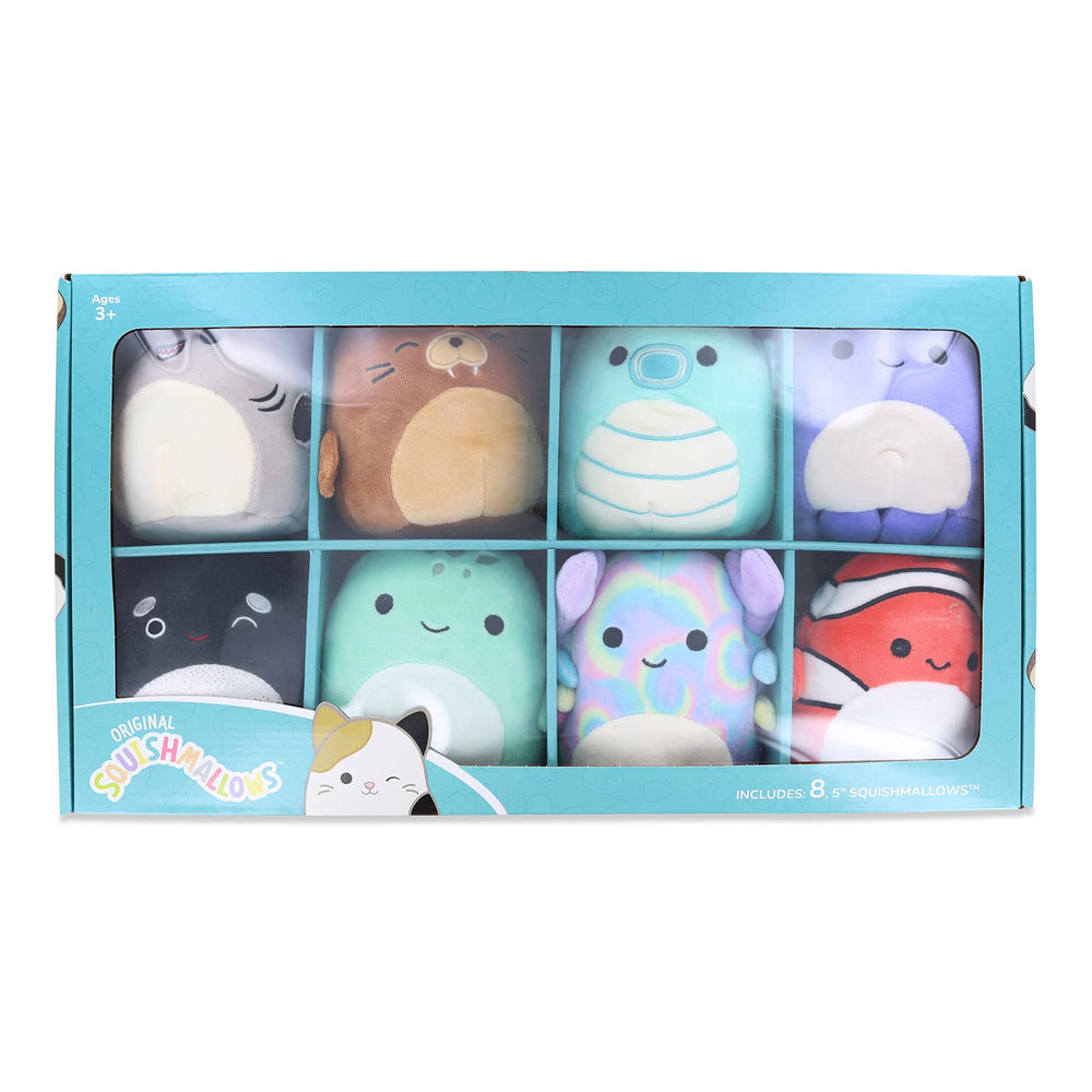 Squishmallows: 8-Pack Sea Animals 5 Inch Mini Plush Collection Plushies Kellytoy