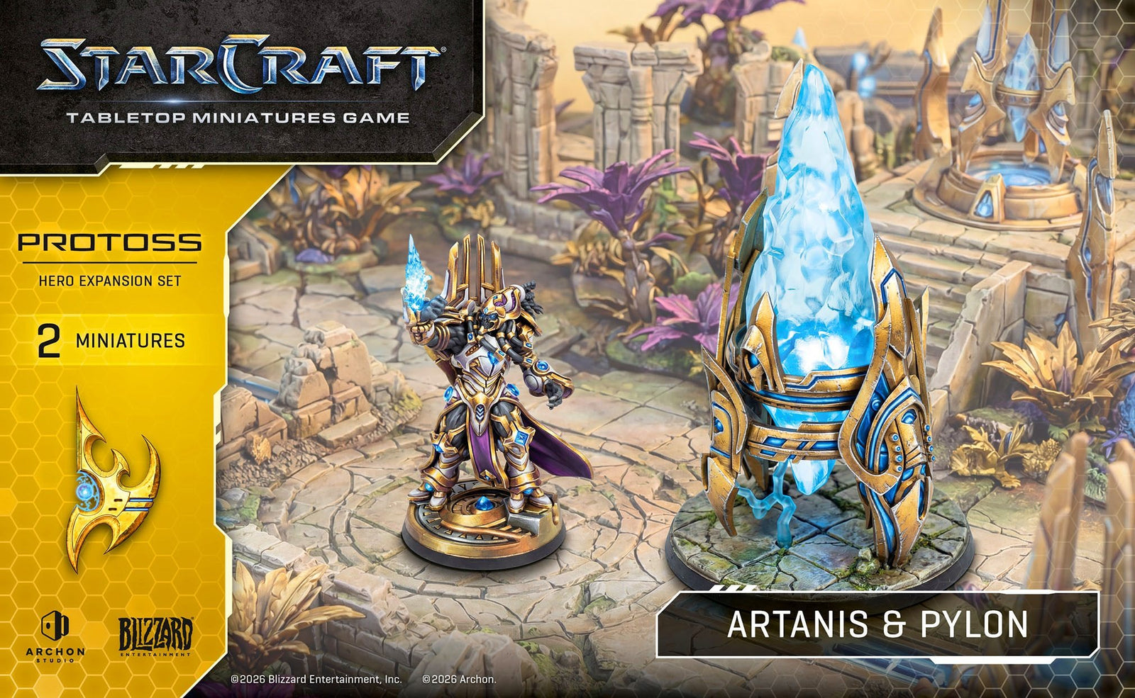 Starcraft: The Miniatures Game: Protoss: Artanis & Pylon Hero Expansion Set Tabletop Miniatures Archon Studios