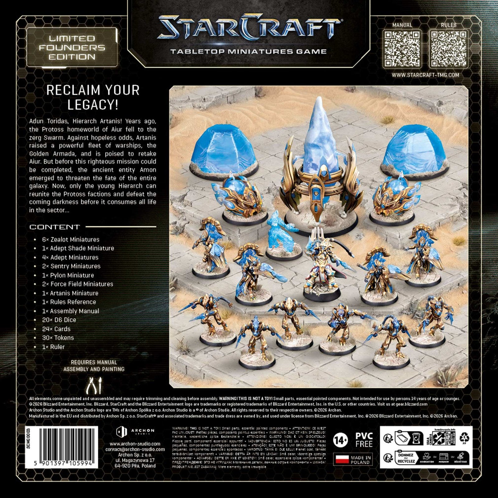 Starcraft: The Miniatures Game: Protoss: Starter Set - Founders Edition Tabletop Miniatures Archon Studios