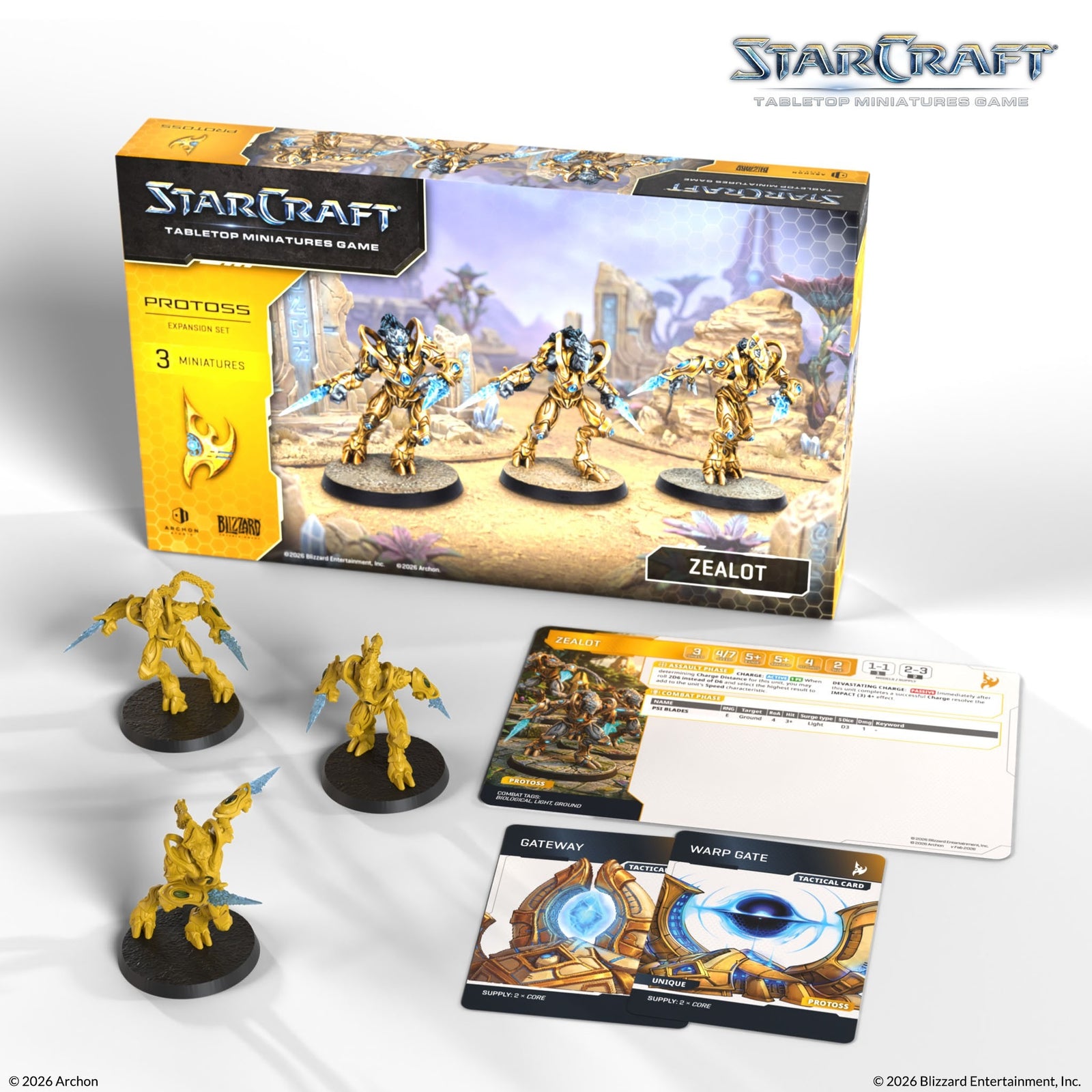 Starcraft: The Miniatures Game: Protoss: Zealot Expansion Set Tabletop Miniatures Archon Studios