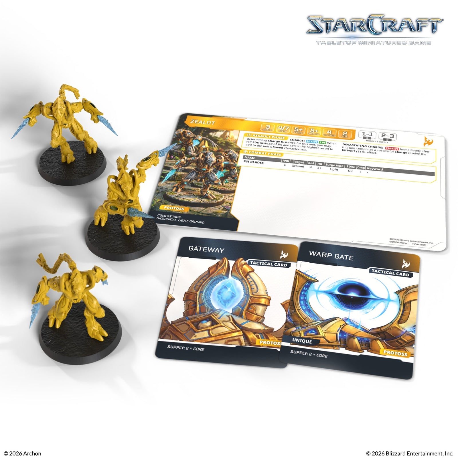 Starcraft: The Miniatures Game: Protoss: Zealot Expansion Set Tabletop Miniatures Archon Studios