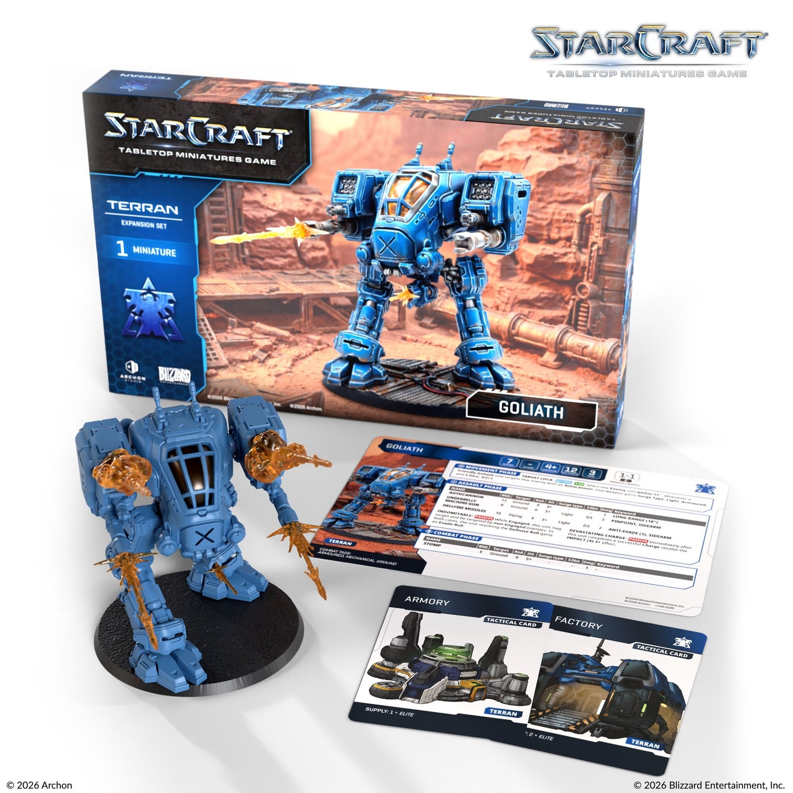 Starcraft: The Miniatures Game: Terran: Goliath Expansion Set Tabletop Miniatures Archon Studios