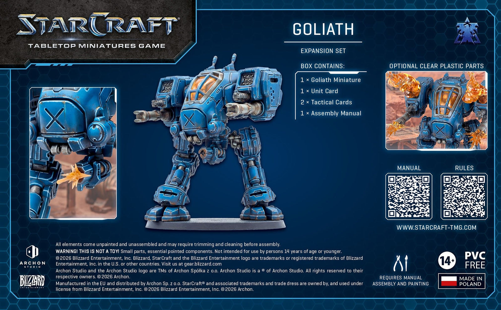 Starcraft: The Miniatures Game: Terran: Goliath Expansion Set Tabletop Miniatures Archon Studios