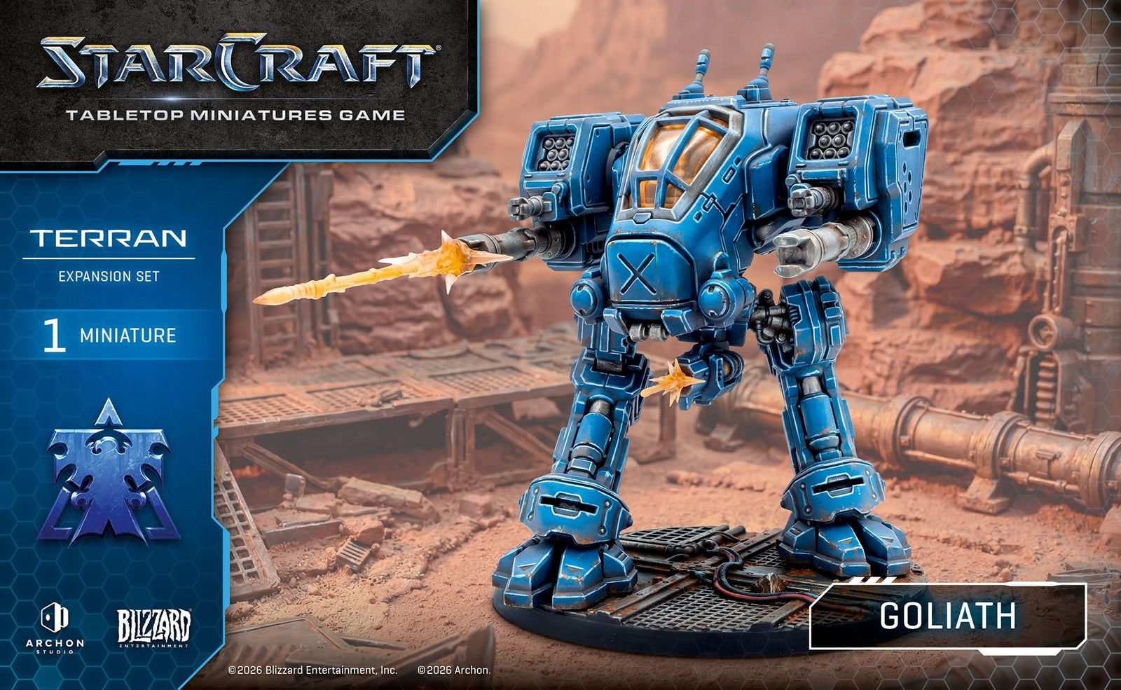Starcraft: The Miniatures Game: Terran: Goliath Expansion Set Tabletop Miniatures Archon Studios