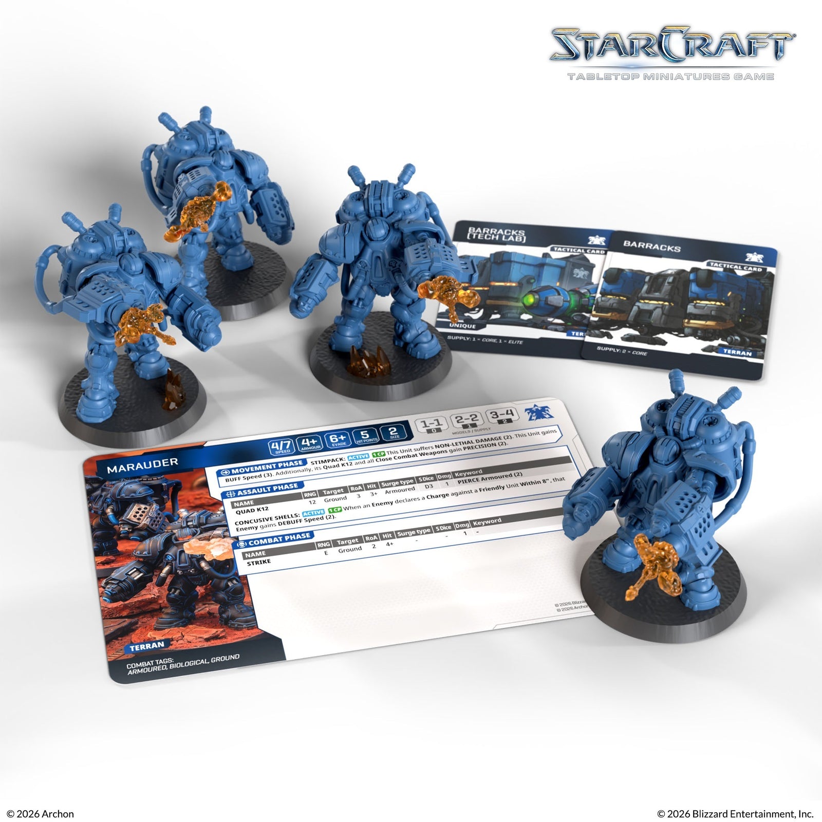 Starcraft: The Miniatures Game: Terran: Marauder Expansion Set Tabletop Miniatures Archon Studios