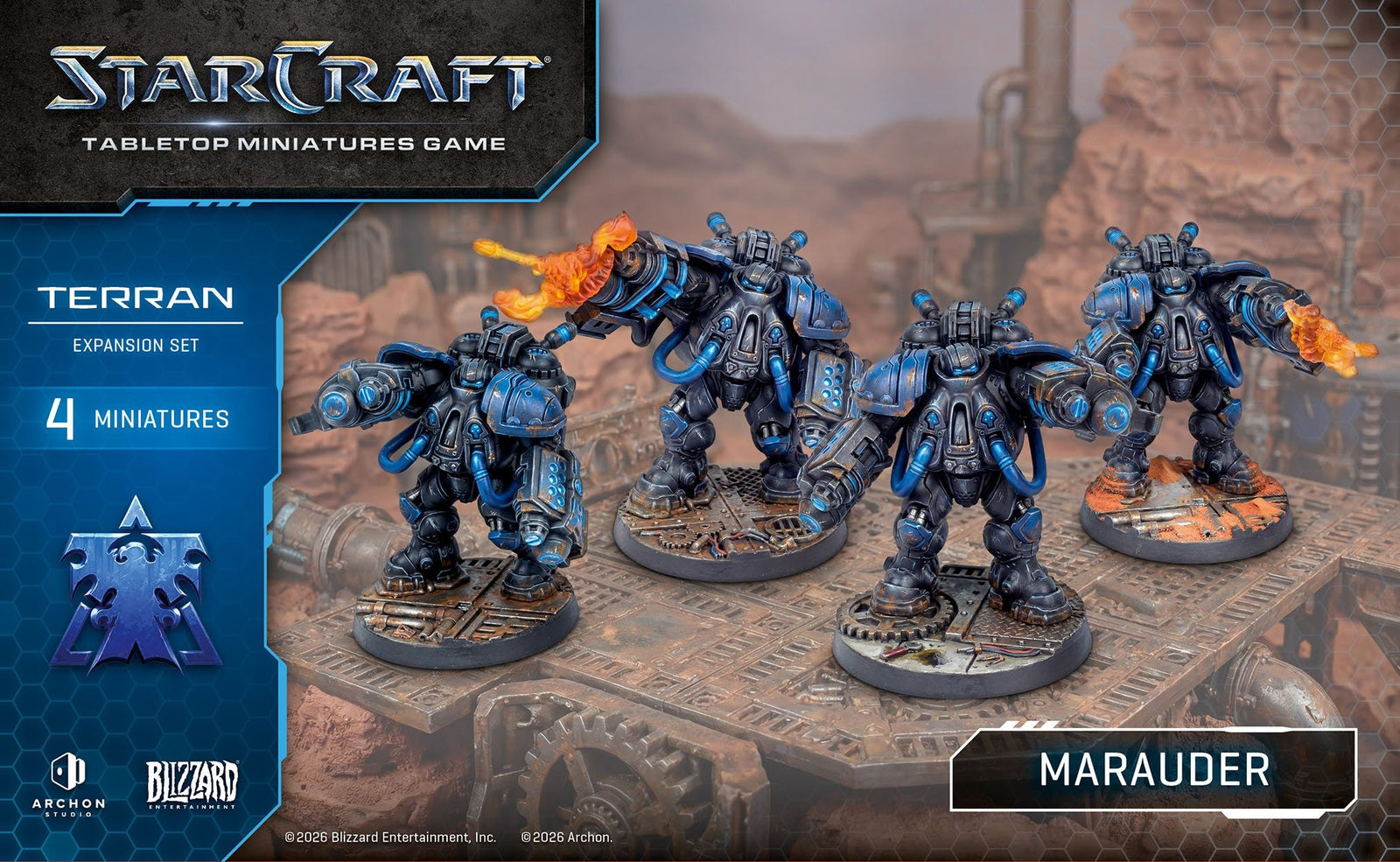 Starcraft: The Miniatures Game: Terran: Marauder Expansion Set Tabletop Miniatures Archon Studios