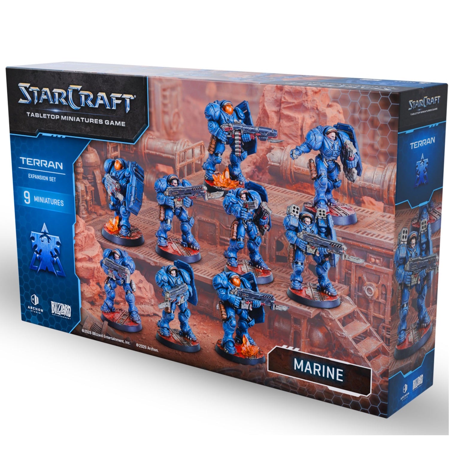 Starcraft: The Miniatures Game: Terran: Marine Expansion Set Tabletop Miniatures Archon Studios