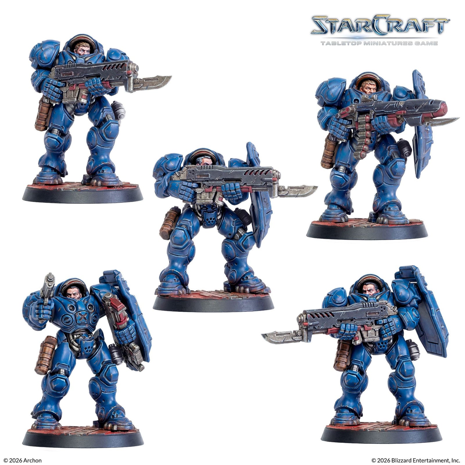 Starcraft: The Miniatures Game: Terran: Marine Expansion Set Tabletop Miniatures Archon Studios