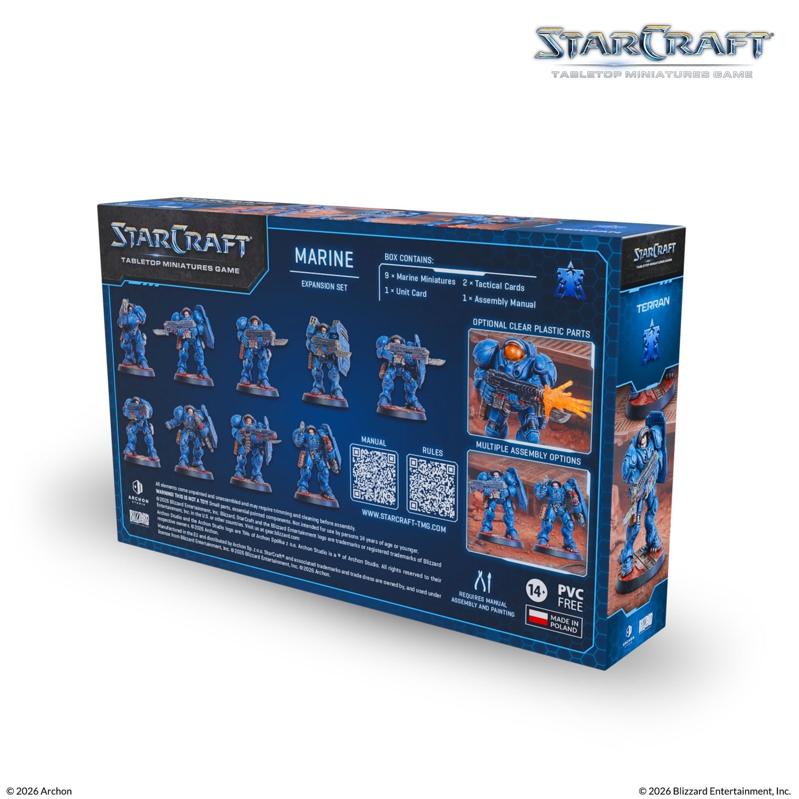 Starcraft: The Miniatures Game: Terran: Marine Expansion Set Tabletop Miniatures Archon Studios