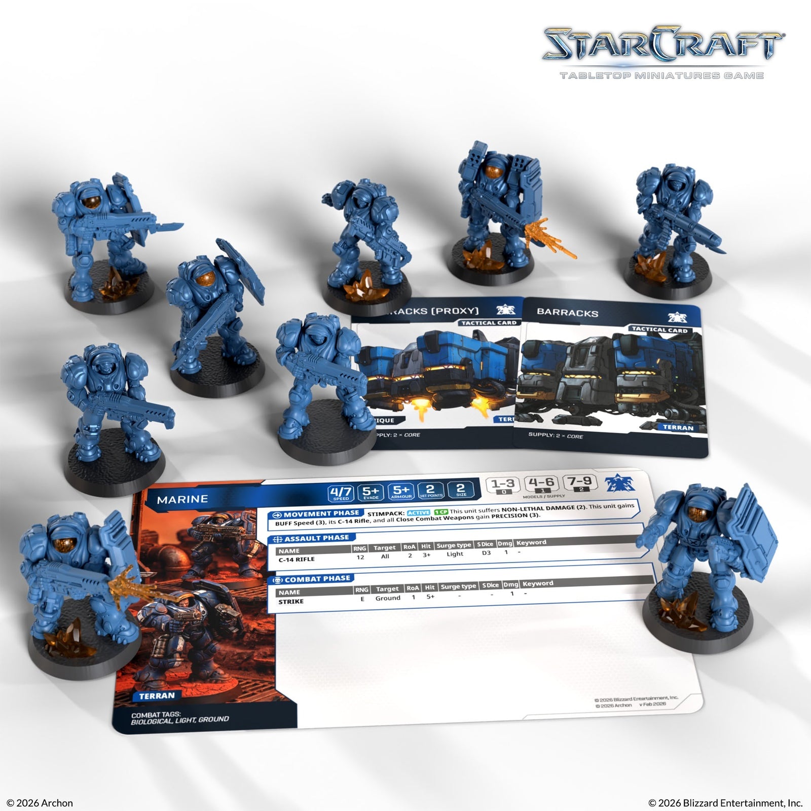 Starcraft: The Miniatures Game: Terran: Marine Expansion Set Tabletop Miniatures Archon Studios