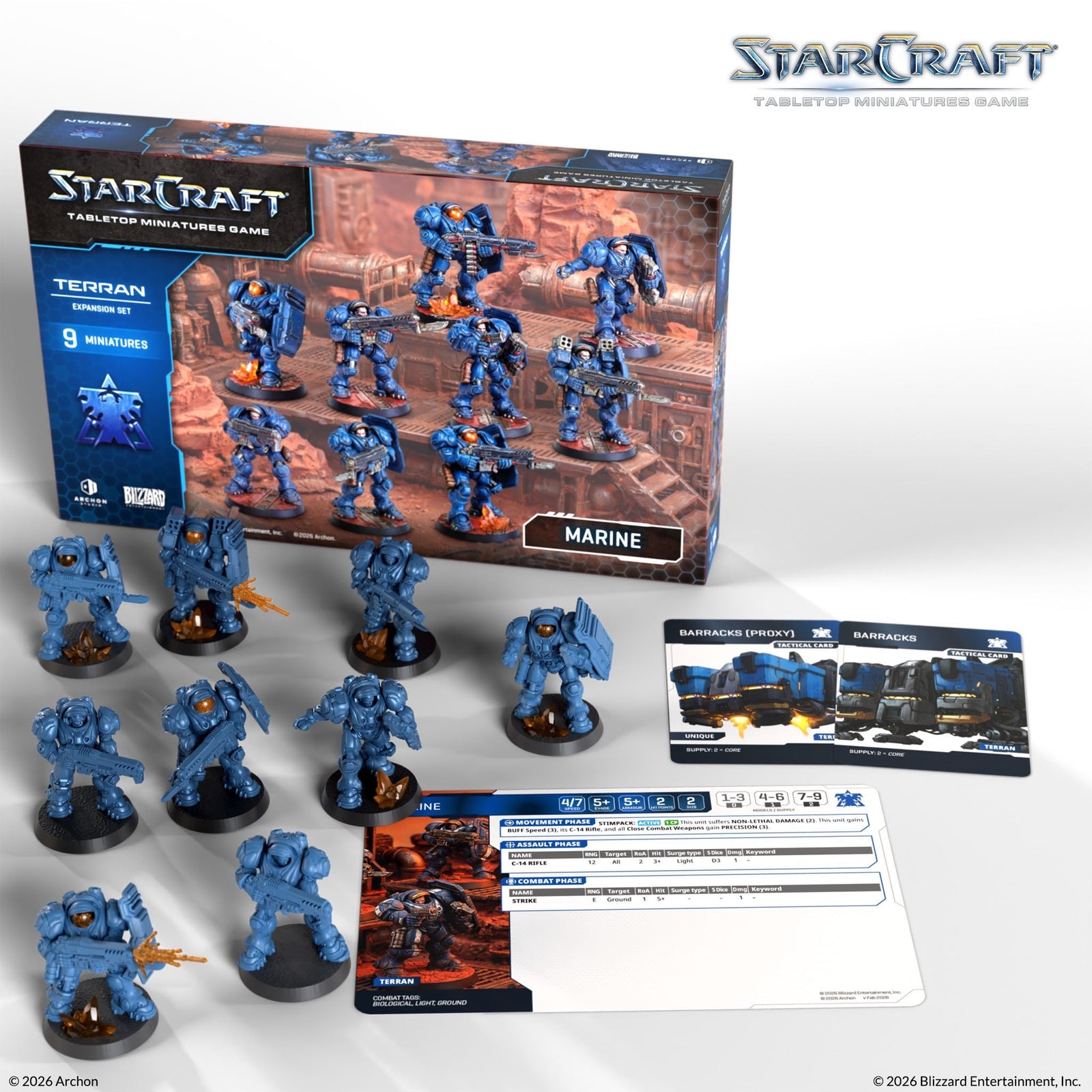 Starcraft: The Miniatures Game: Terran: Marine Expansion Set Tabletop Miniatures Archon Studios