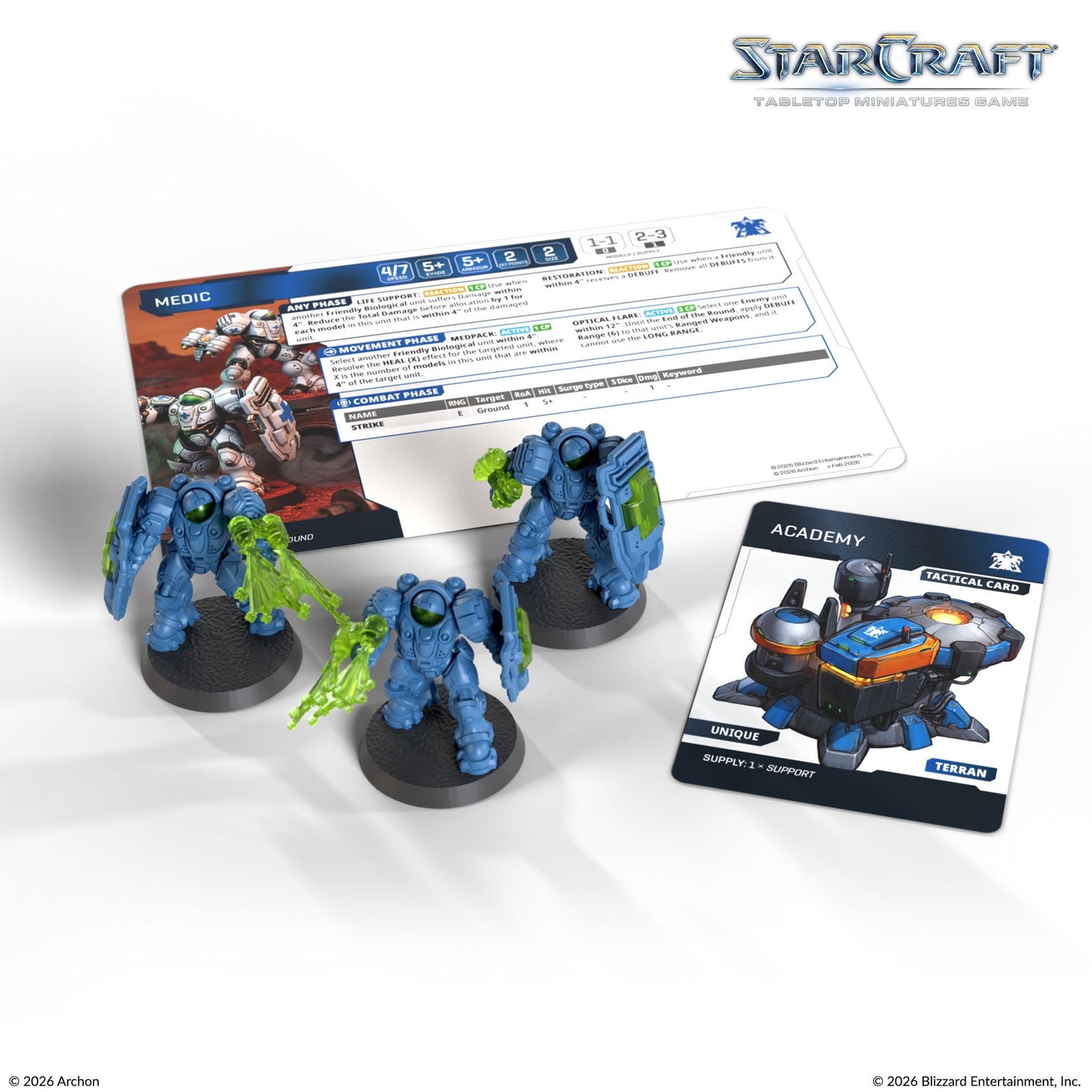 Starcraft: The Miniatures Game: Terran: Medic Expansion Set Tabletop Miniatures Archon Studios