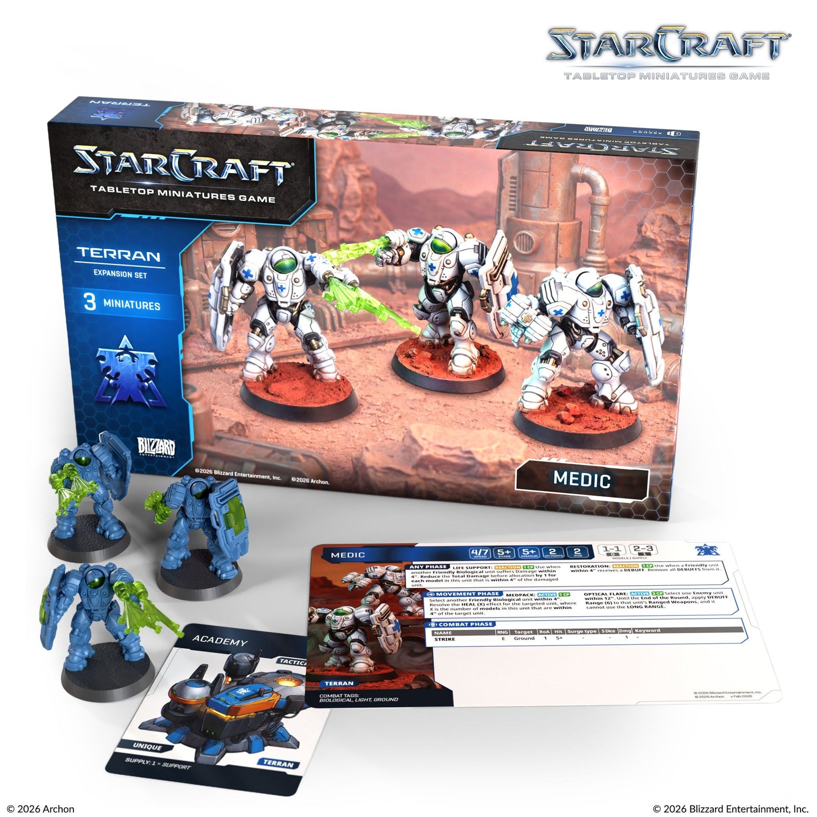 Starcraft: The Miniatures Game: Terran: Medic Expansion Set Tabletop Miniatures Archon Studios
