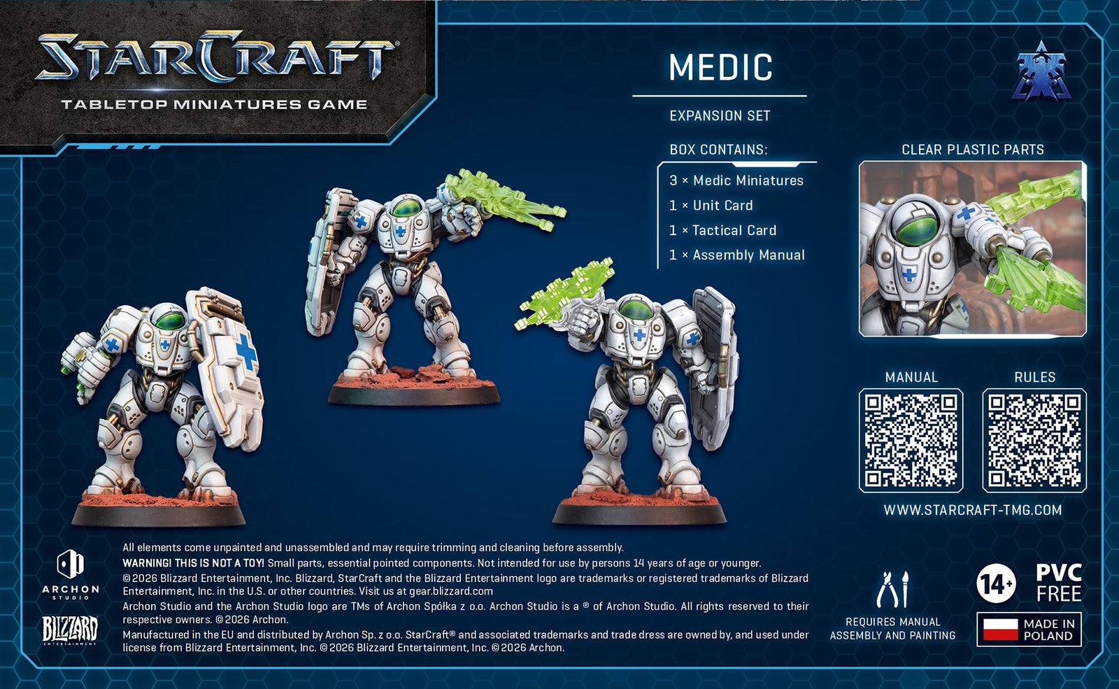 Starcraft: The Miniatures Game: Terran: Medic Expansion Set Tabletop Miniatures Archon Studios