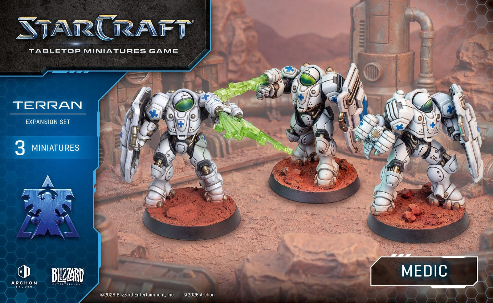 Starcraft: The Miniatures Game: Terran: Medic Expansion Set Tabletop Miniatures Archon Studios