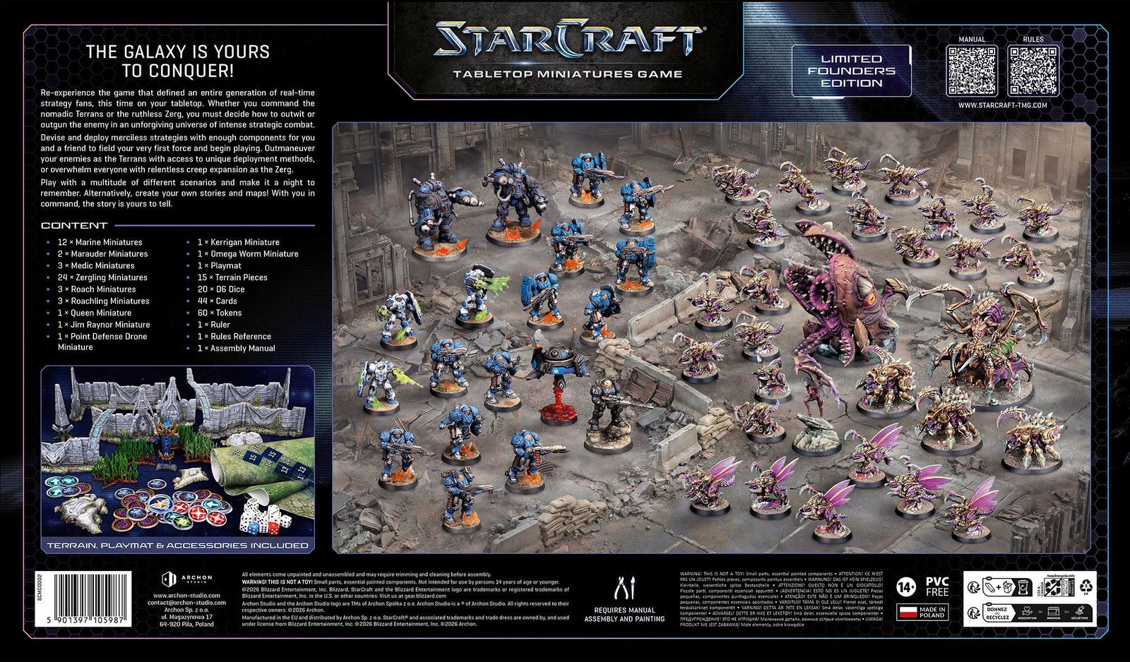 Starcraft: The Miniatures Game: Two Player Starter Set - Founders Edition Tabletop Miniatures Archon Studios