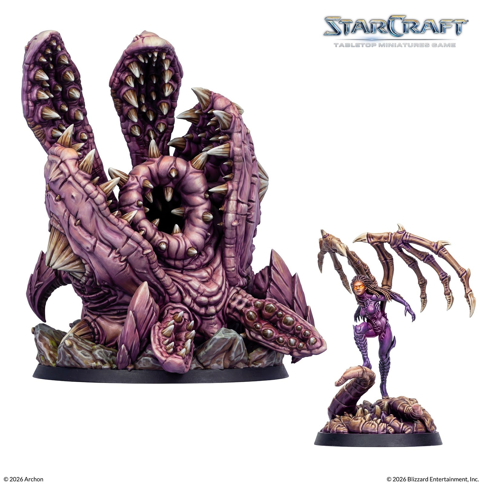 Starcraft: The Miniatures Game: Zerg: Primal Kerrigan & Omega Worm Hero Expansion Set Tabletop Miniatures Archon Studios