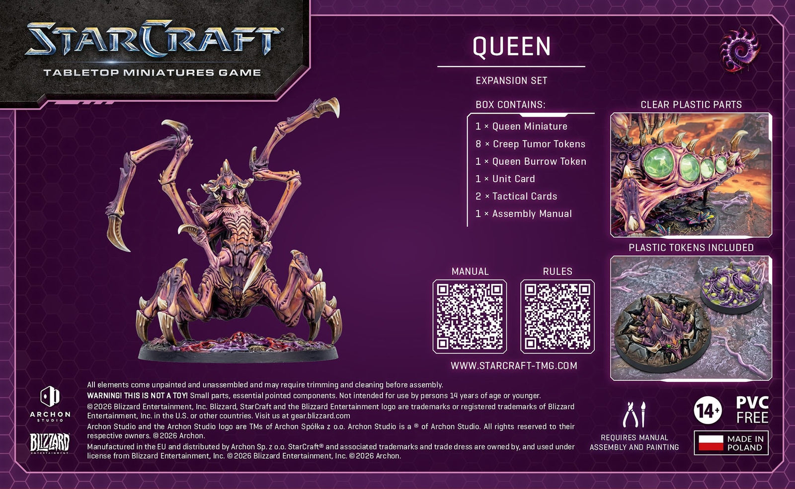 Starcraft: The Miniatures Game: Zerg: Queen Expansion Set Tabletop Miniatures Archon Studios