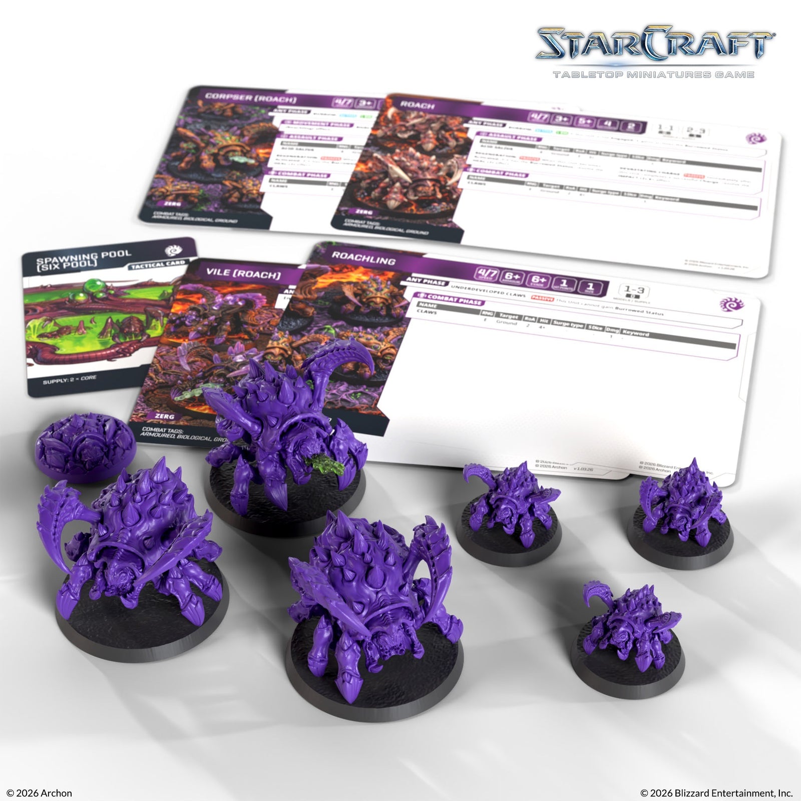 Starcraft: The Miniatures Game: Zerg: Roach Expansion Set Tabletop Miniatures Archon Studios