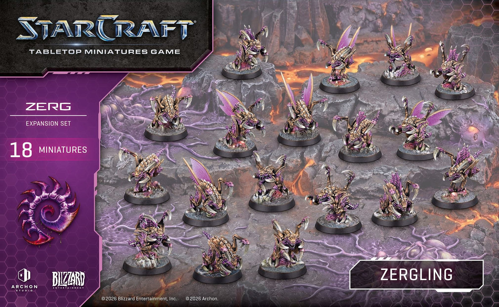 Starcraft: The Miniatures Game: Zerg: Zergling Expansion Set Tabletop Miniatures Archon Studios