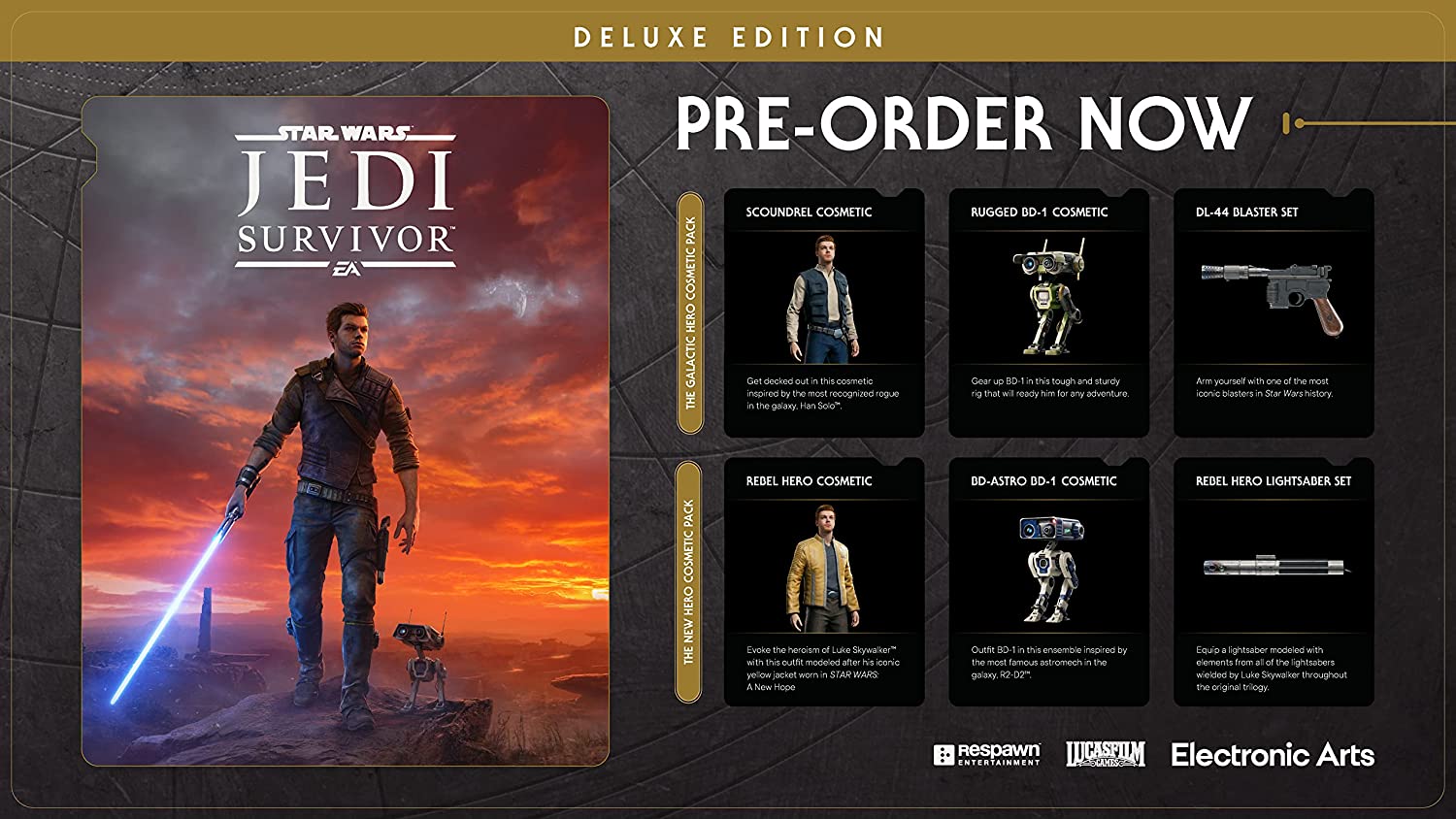 Star Wars Jedi: Survivor - Deluxe Edition [Xbox Series X] Xbox Series X Video Game Electronic Arts   