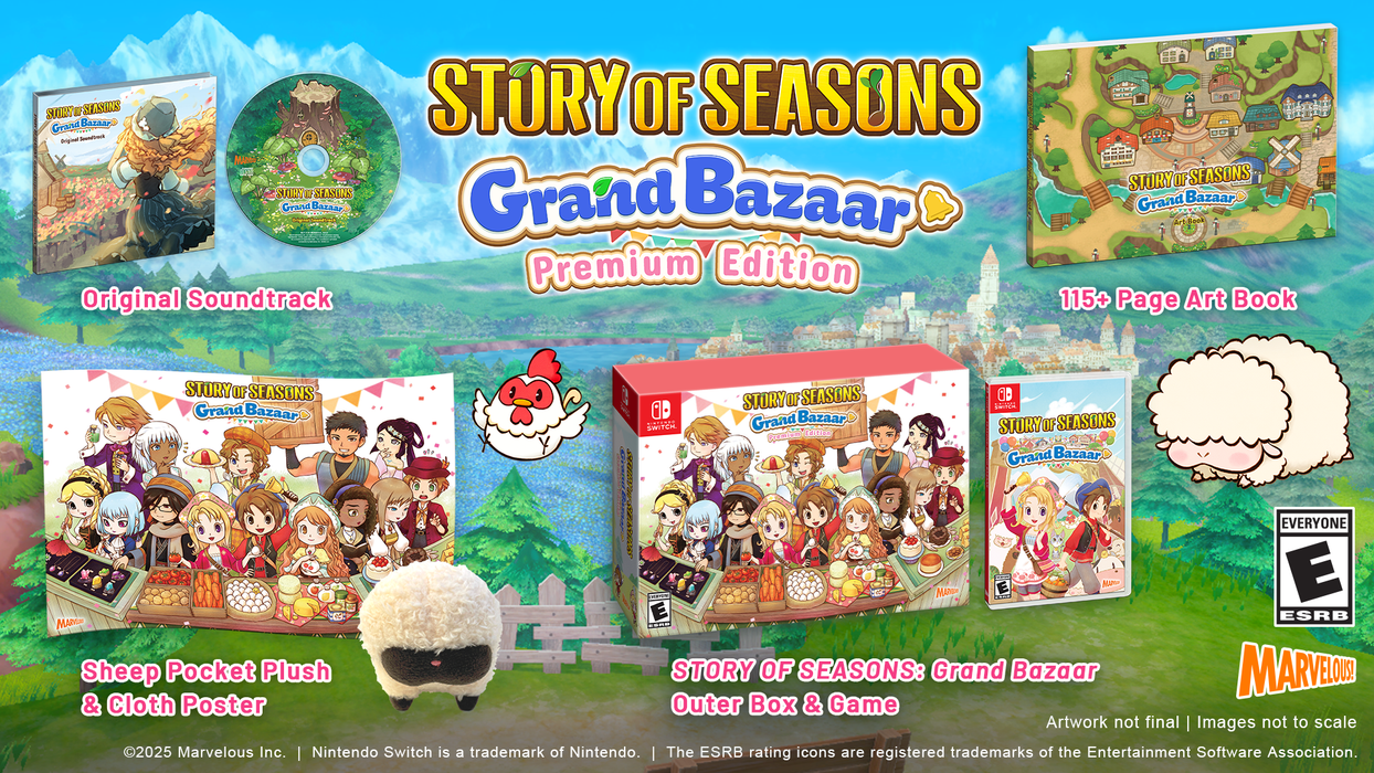 Story of Seasons: Grand Bazaar - Premium Ediiton [Nintendo Switch] Nintendo Switch Video Game Marvelous!