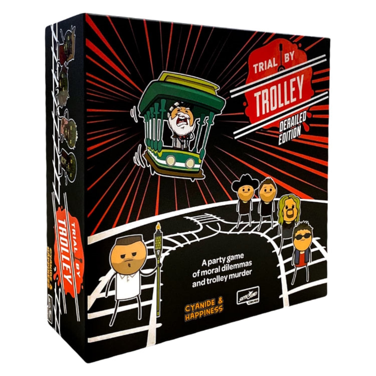 Trial by Trolley - Derailed Edition [Board Game, 3 -13 Players] Board Game SkyBound Games