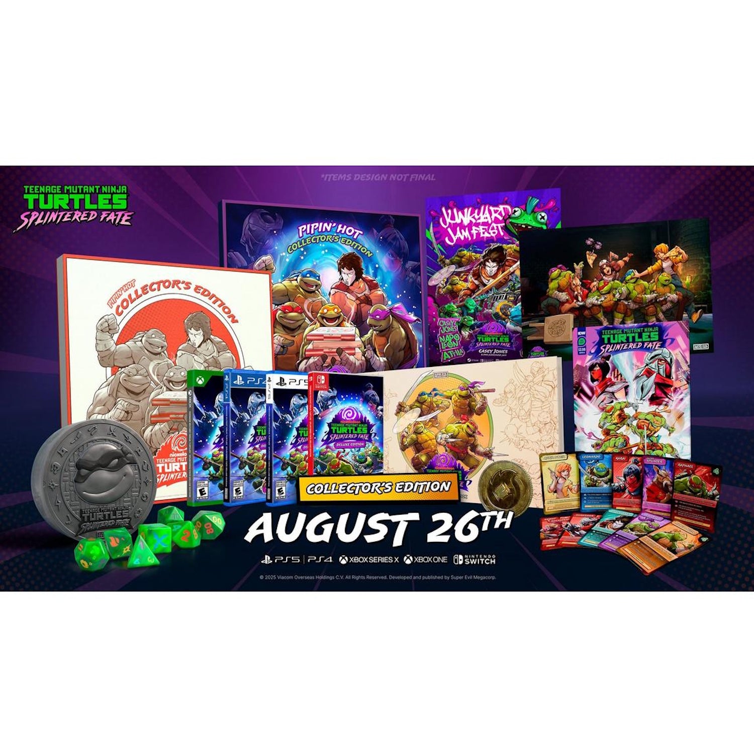 Teenage Mutant Ninja Turtles: Splintered Fate Pipin’ Hot Collector’s Edition [Nintendo Switch] Nintendo Switch Video Game U & I Entertainment