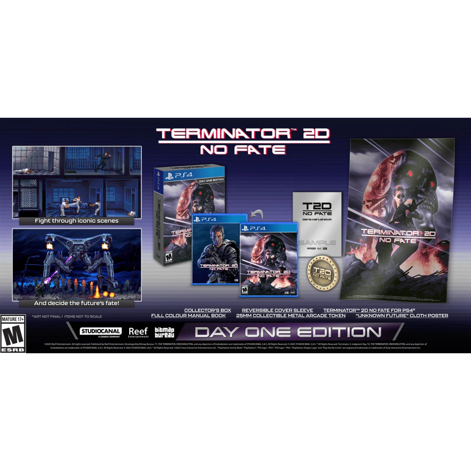 Terminator 2D: NO FATE - Day One Edition [PlayStation 4] PlayStation 4 Video Game Reef Entertainment