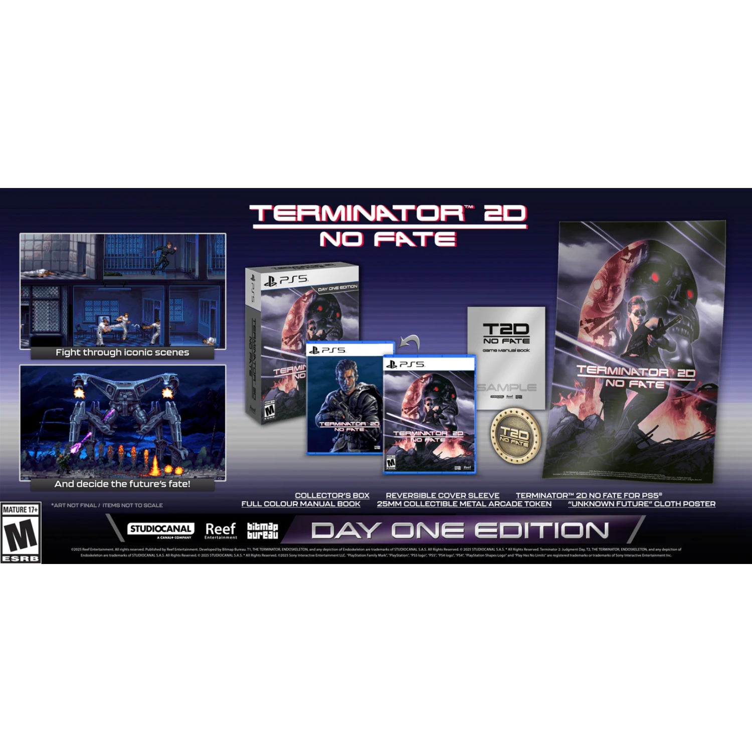 Terminator 2D: NO FATE - Day One Edition [PlayStation 5] PlayStation 5 Video Game Reef Entertainment