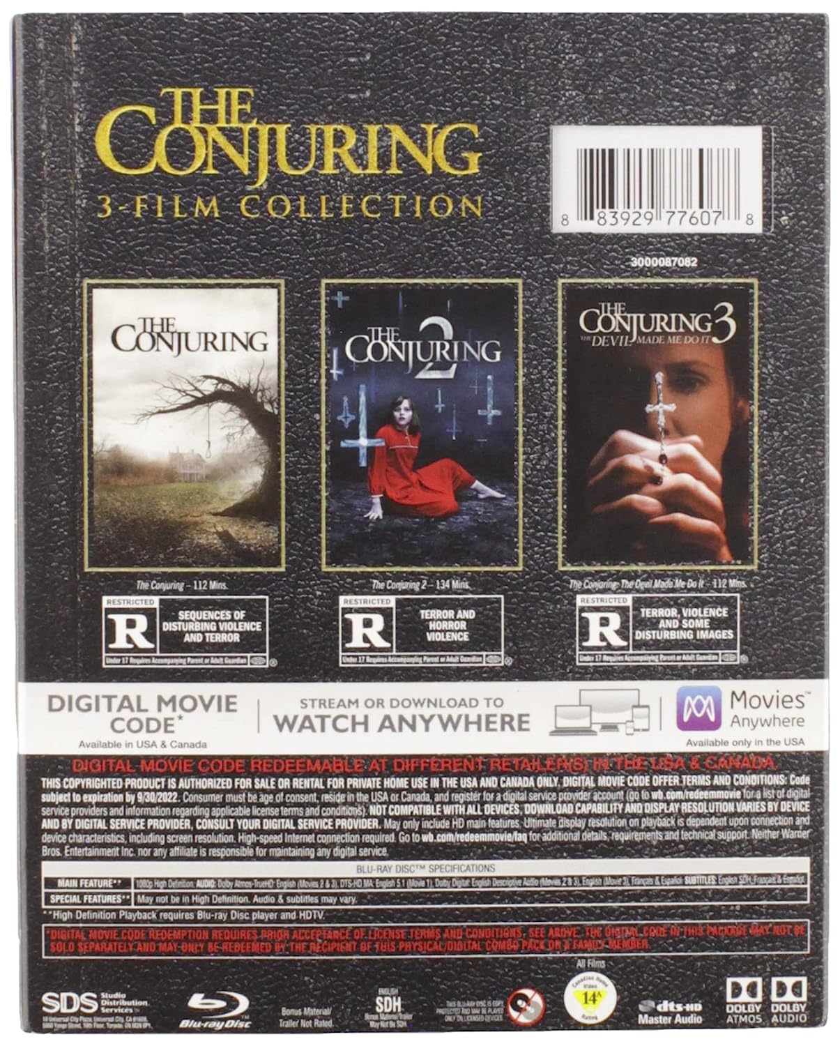 The Conjuring: 3 Film Collection - The Devil Made Me Do It, Conjuring, The Conjuring 2 [Blu-ray Box Set] DVDs & Blu-Rays Warner Bros.   