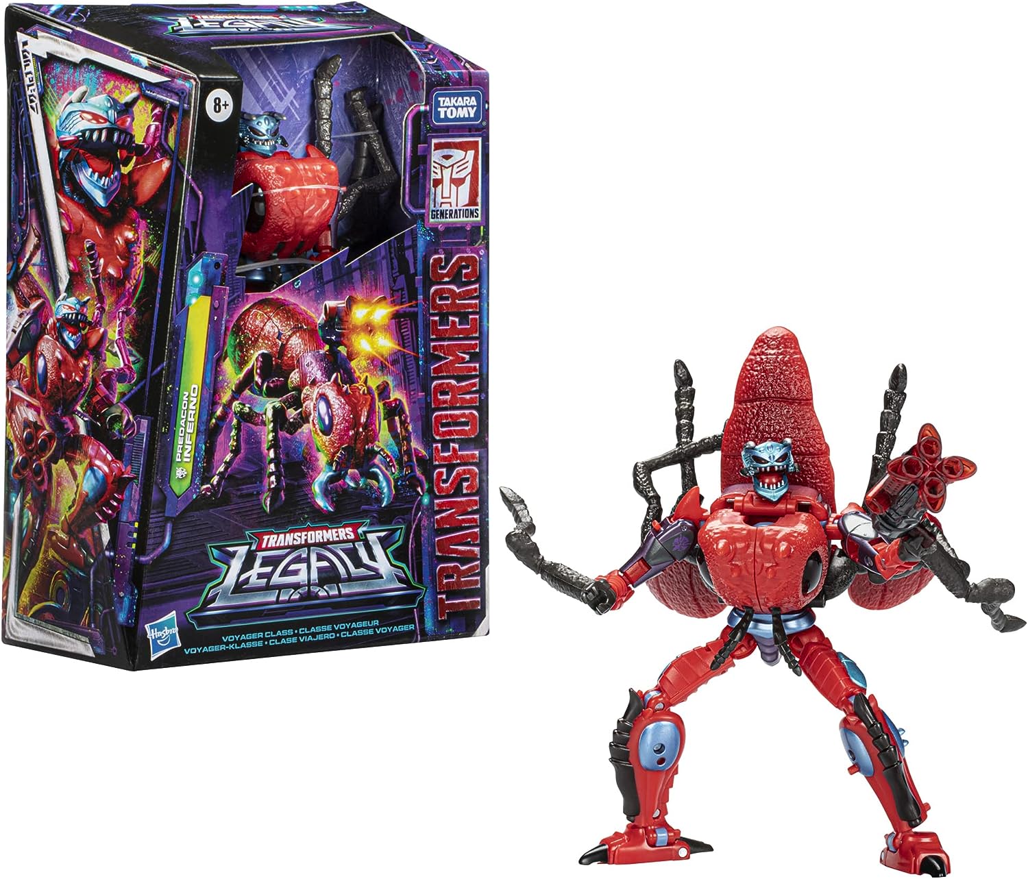 Transformers Generations Legacy Series: Voyager Predacon Inferno Action Figure Toys & Games Hasbro