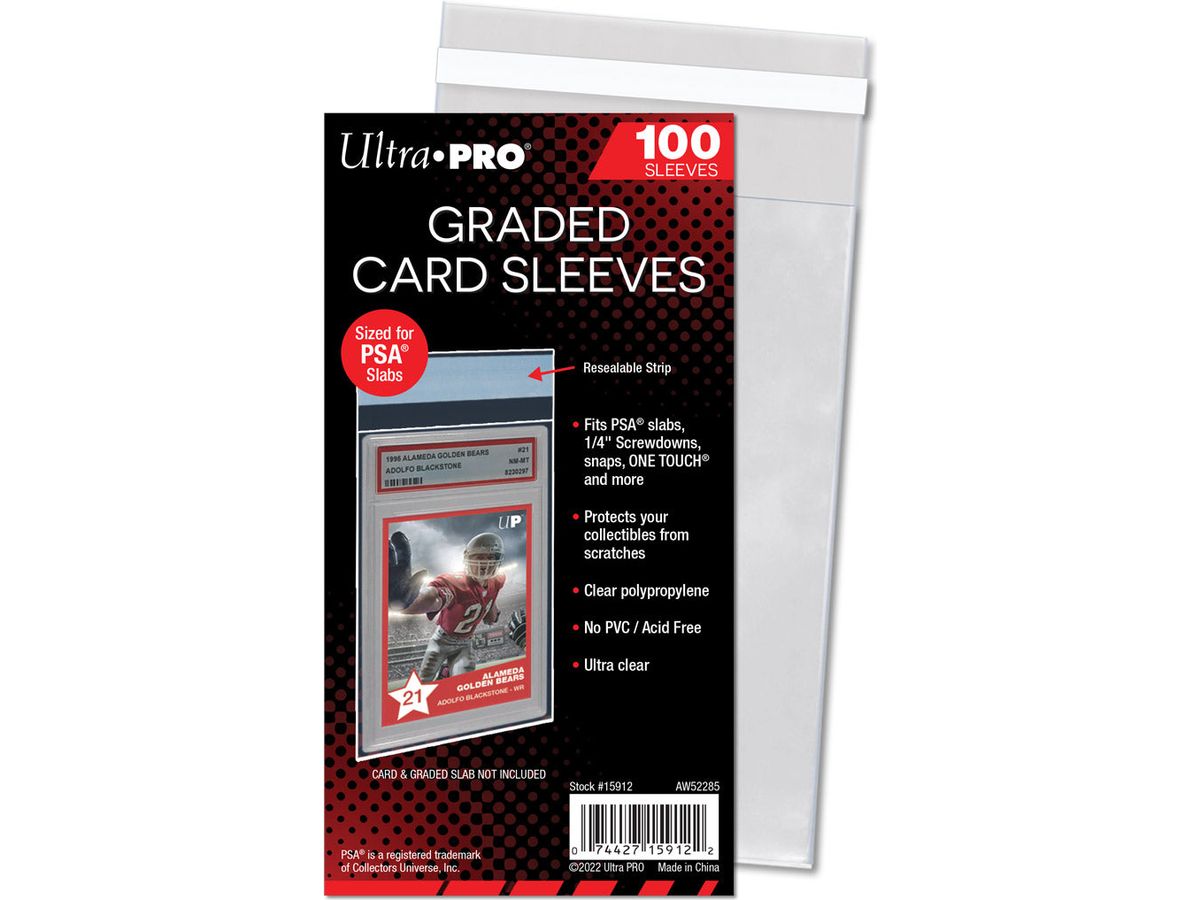 Ultra Pro: PSA Slab Plastic Sleeves Resealable - 100 Count Card Game Ultra Pro   