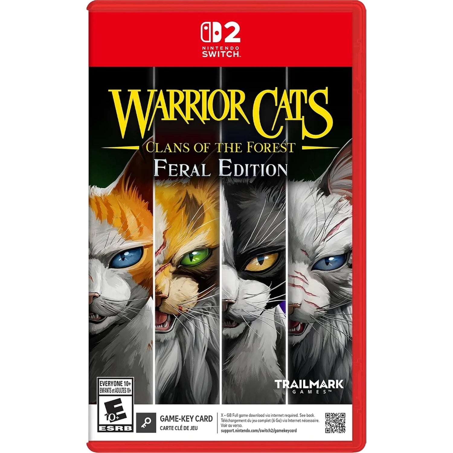 Warrior Cats: Clans of the Forest - Feral Edition [Game-Key Card][Nintendo Switch 2] Nintendo Switch 2 Video Game Trailmark Games