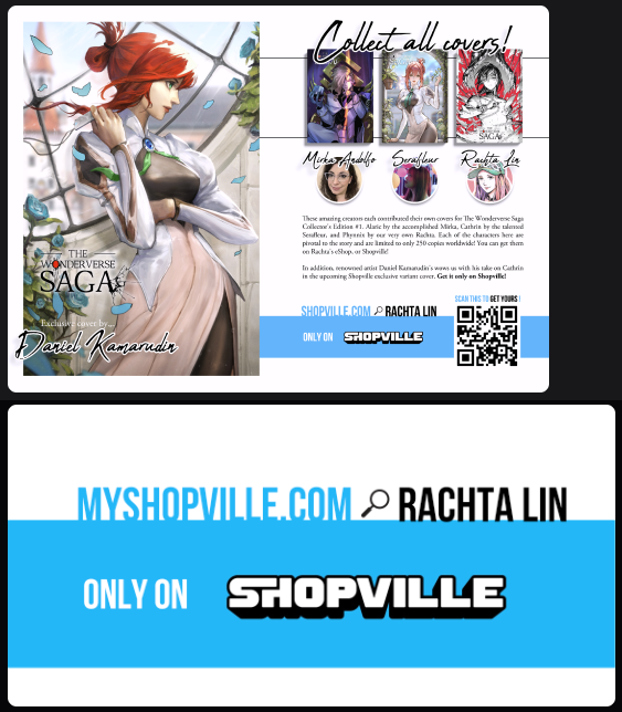 Wonderverse Saga #1: Hardcover Collector's Editions - Shopville Exclusive x 4 Manga Book Bundle Manga The Art of Rachta Lin