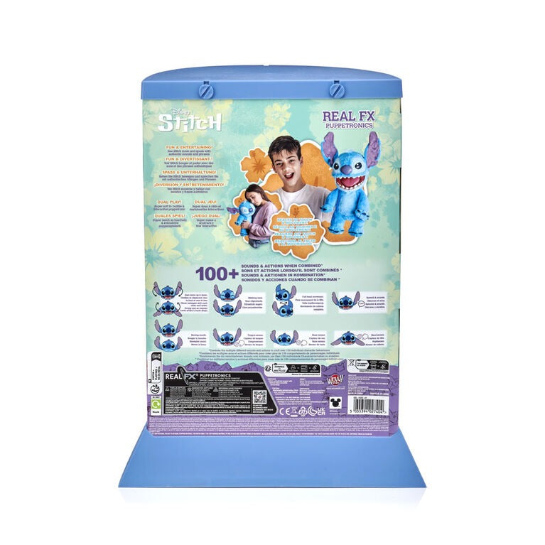 WOW! Stuff: RealFX Disney Stitch - 18" Puppetronic Animatronic Plush Plushies Wow! Stuff