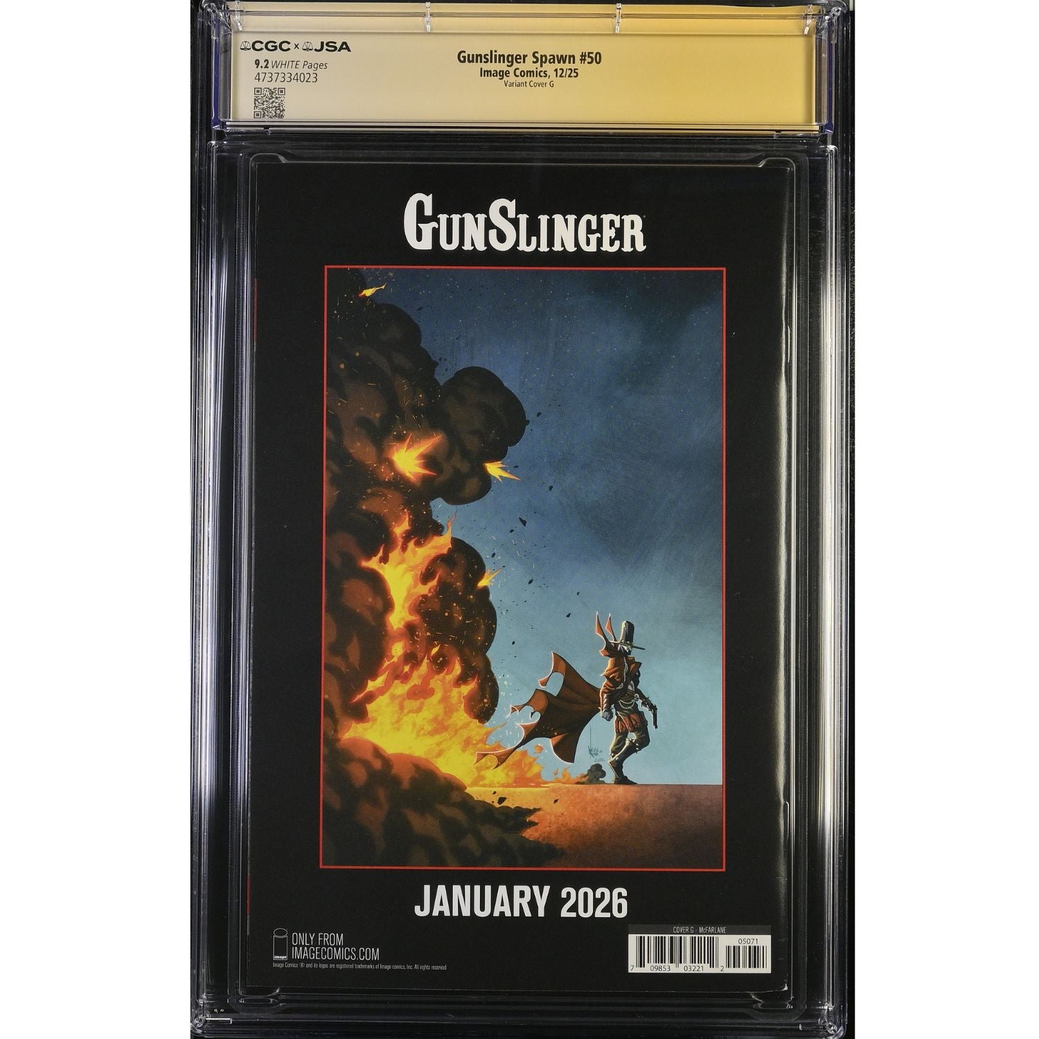 Gunslinger Spawn: #50 [Todd McFarlane CGC 9.2 JSA Signed Gold CVR G - 1:250] 2021