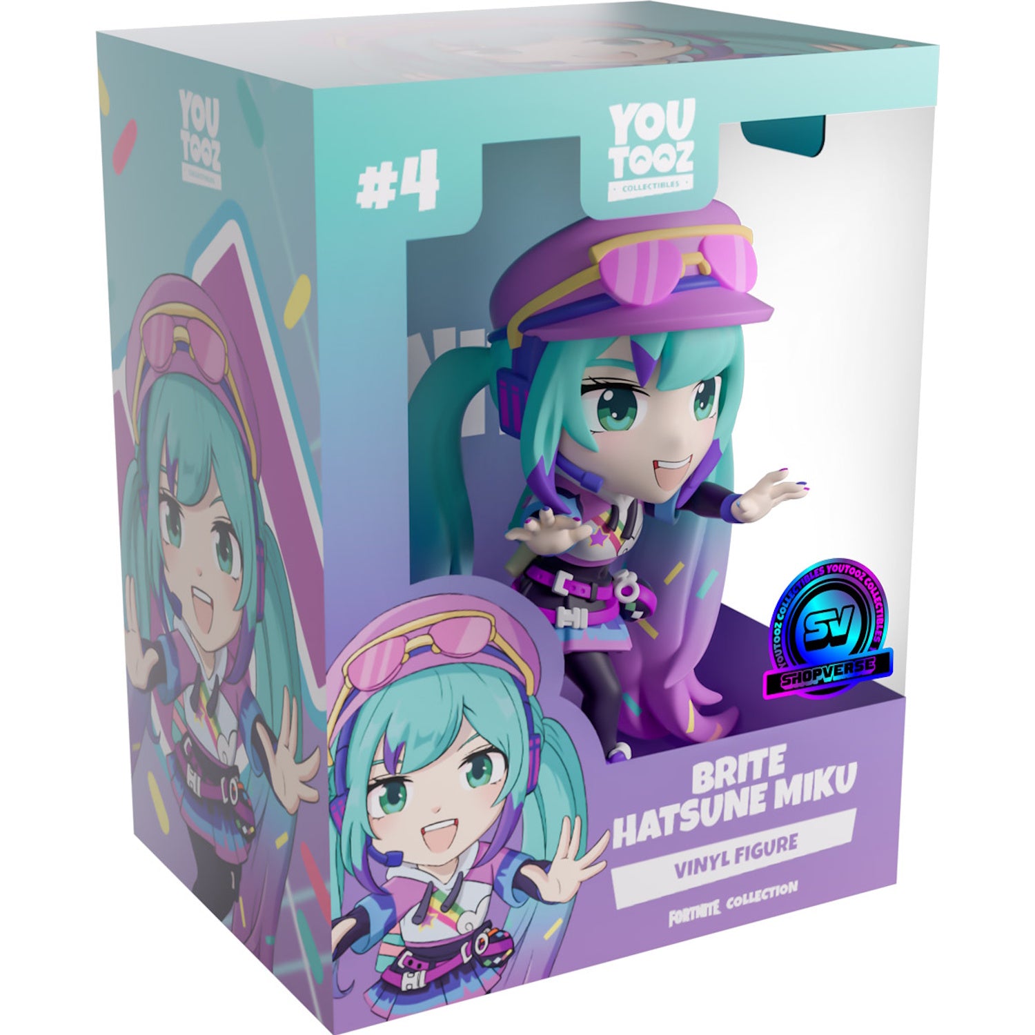 Youtooz x Shopville Exclusive: Fortnite X Miku Collection - Brite Bomber Miku [Limited Edition In-Game Code Included - 2000 Made] Toys & Games Youtooz