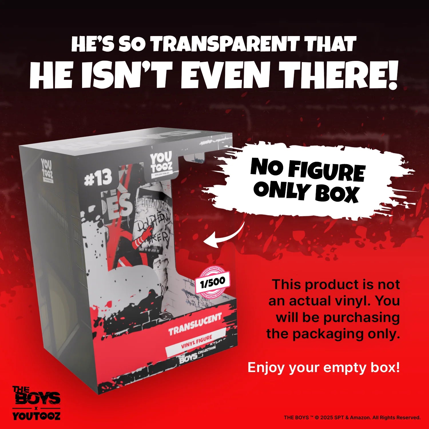 Youtooz: The Boys Collection [Translucent Vinyl Figure #13] Serialized, 500 Made Only! Toys & Games Youtooz