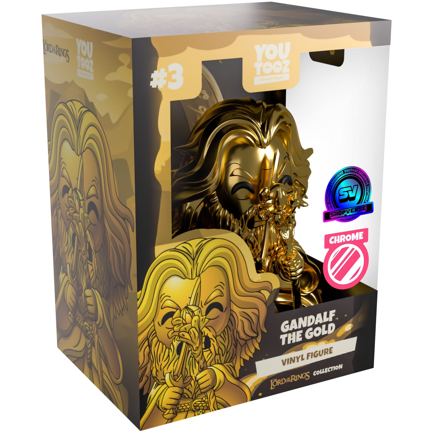 YouTooz X Shopverse: Lord of the Rings Collection [Gold Chrome Gandalf #3] Toys & Games Youtooz
